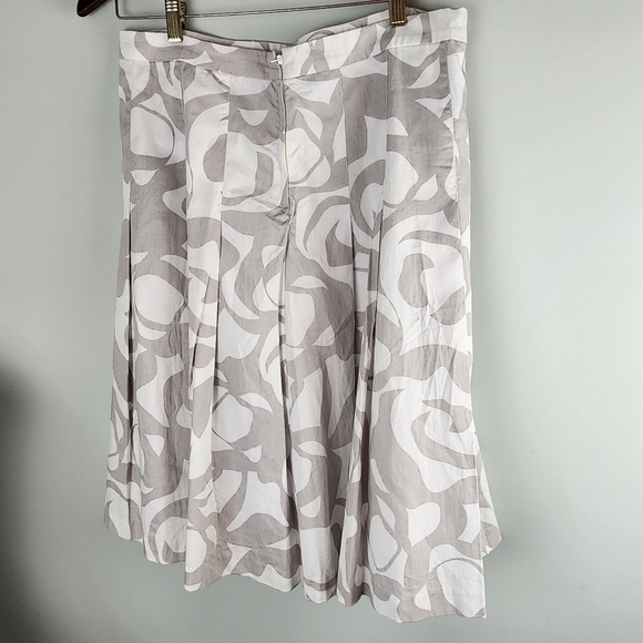 H&M Pleated Fully Lined A Line Swirl Pattern Cotton Skirt Size 12 - Picture 5 of 10